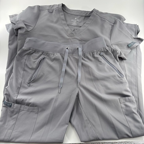 Insight Tops - Med Couture Women's Gray Scrub Set